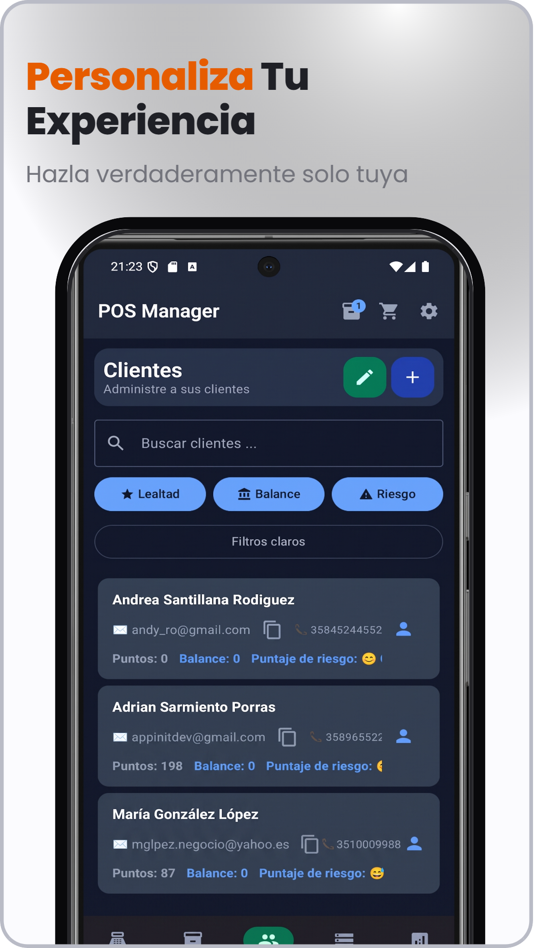 Captura de POSManager: TPV y Caja Ventas