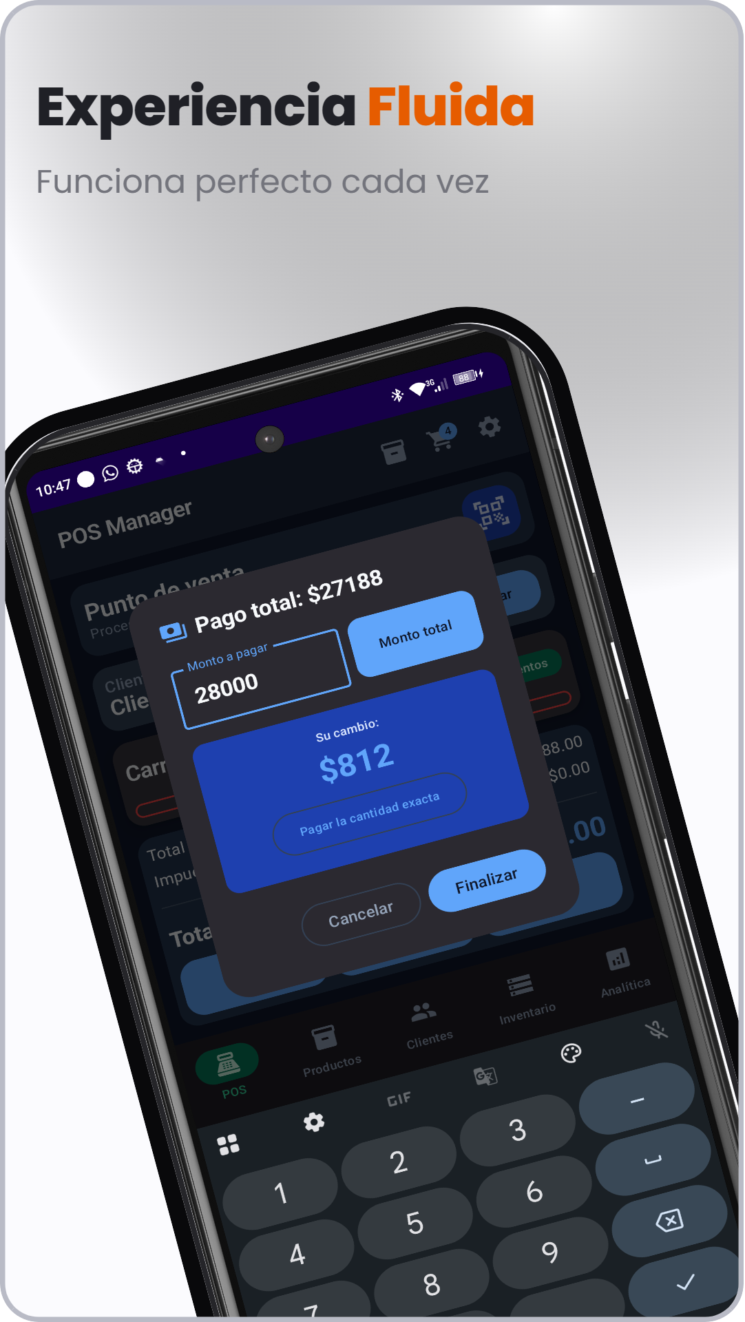 Captura de POSManager: TPV y Caja Ventas
